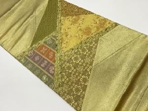 引箔切り嵌め古典柄に花模様織出し袋帯